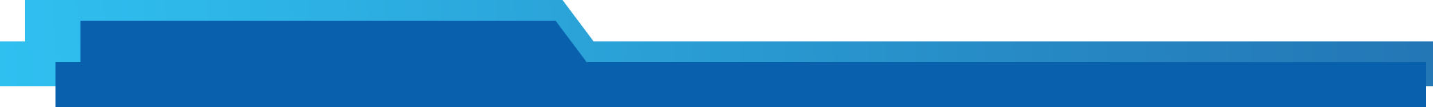 A blue and black logo with a blue background.
