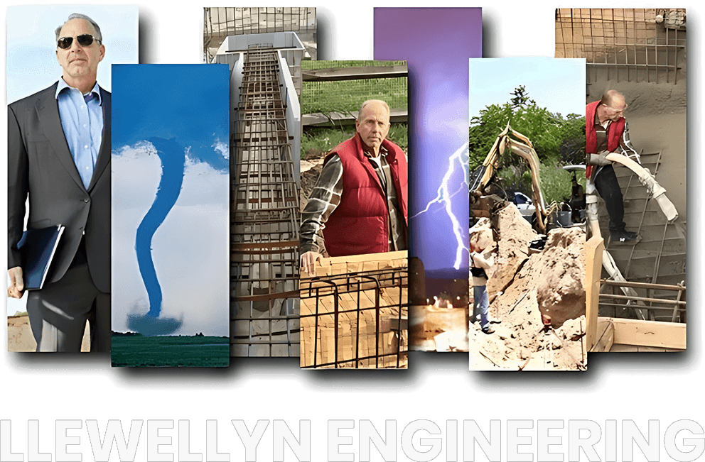 A collage of pictures with the words llewellyn engineering.